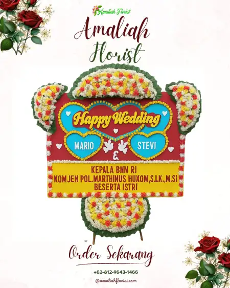 Papan Bunga Pernikahan Sampoddo